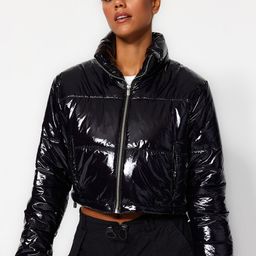 Trendyol Mock Neck Crop Puffer Jacket-53