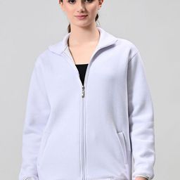 BAESD Women Solid Fleece Lightweight Bomber Jacket-image-92