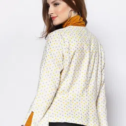Sera Floral Printed Lightweight Cotton Open Front Jacket image 4