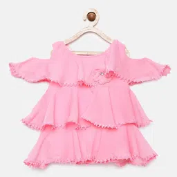 Tiny Girl Pink Solid Tiered Top-image-47