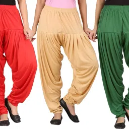 Solid Viscose Women Harem Pants-image-74