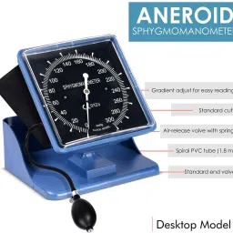 SWADESI BY MCP Desktop Blood Pressure Monitor Upper Arm, Desktop Type Manual BP Machine Cuffs For Home Use BP Monitoring with Large Display manual Sphygmomanometer Bp monitor Bp Monitor image 2