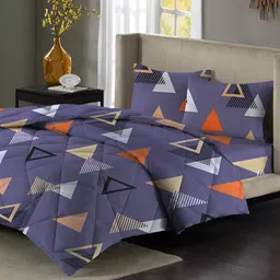 bsb home Purple & White Self Design Other 4 Piece Double Queen Superfine Bedding Set-image-82