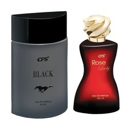 CFS Black & Rose Lady Set Of 2 Long Lasting Eau De Parfum - 100ml Each-image-104