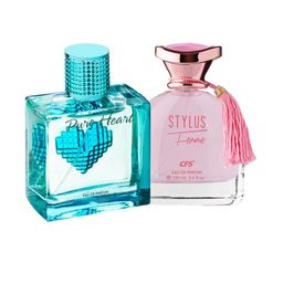CFS Pure Heart Blue & Stylus Set Of 2 Long Lasting Eau De Parfum - 100ml Each image 1