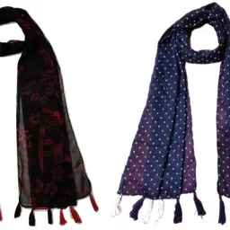 Printed Chiffon Women Multicolor Scarf, Stole, Fancy Scarf-image-68