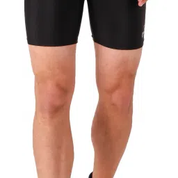 Swimming Costume, Cycling Shorts Gyming, Running Solid Men Swim Bottom Black Swimsuit-image-32