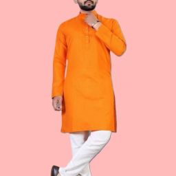 Men Cotton Blend Kurta Pyjama Set-image-40