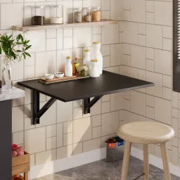 Wood Wall Mounted Foldable Table | Space-Saving Wall Desk for Home & Office Use Engineered Wood Study Table-26