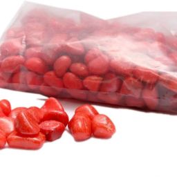 1 Kg Red Coloured Decorative Pebbles Ornamental River Rocks Tumbled Stones for Landscaping Home Decor Crafts Garden Regular Asymmetrical Marble Pebbles-image-44