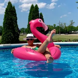 vaisag house Inflatable Flamingo Infant Swimming Float Ring Inflatable Swimming Pool Inflatable Pool Accessory image 5