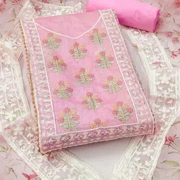 Peachmode Embroidered Unstitched Dress Material-image-82