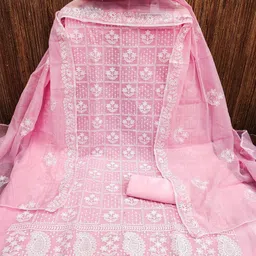 LeeliPeeri Designer Floral Embroidered Unstitched Dress Material-image-70