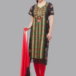 Chhabra 555 Women Black Dress Material-image-45