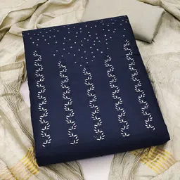 KALINI Embroidered Sequinned Pure Cotton Unstitched Dress Material-image-18