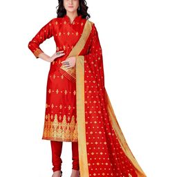 MANVAA Ethnic Motifs Woven Design Unstitched Dress Material-image-45