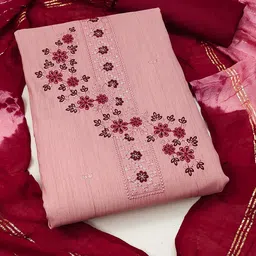 KALINI Embroidered Sequinned Unstitched Dress Material-image-18