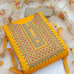 KALINI Zari Embroidered Unstitched Dress Material-image-16
