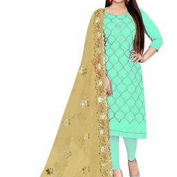 MANVAA Floral Embroidered Unstitched Dress Material-picture-13