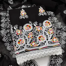 SHADOW & SAINING Ethnic Motifs Embroidered Unstitched Dress Material-image-83