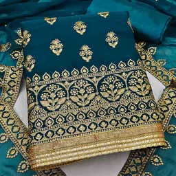 Panzora Embroidered Unstitched Dress Material-image-59