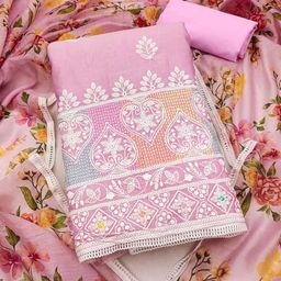 Panzora Floral Embroidered Unstitched Dress Material-image-28