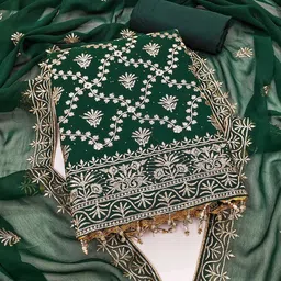 Panzora Embroidered Unstitched Dress Material-image-69