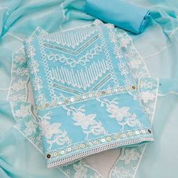 Panzora Floral Embroidered Unstitched Dress Material-image-73