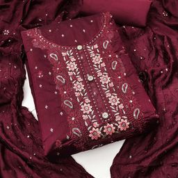 Panzora Embroidered Unstitched Dress Material-image-47