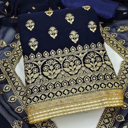 Panzora Embroidered Unstitched Dress Material-image-77