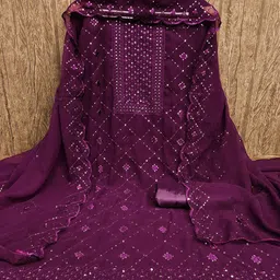LeeliPeeri Designer Embroidered Unstitched Dress Material-image-84