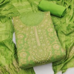 Panzora Ethnic Motifs Woven Design Unstitched Dress Material-picture-49