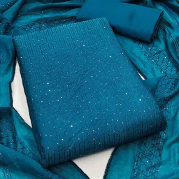 Panzora Embroidered Unstitched Dress Material-image-90