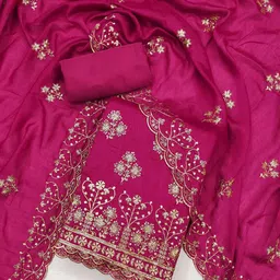 KALINI Ethnic Motifs Embroidered Sequinned Unstitched Dress Material-image-74