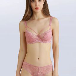 JC Collection Women Pink Self-Design Lingerie Set LS-WWE-9271-Pink-32B-31