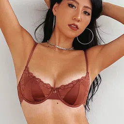 LULU & SKY Lace Medium Coverage Lightly Padded Bralette Bra With All Day Comfort-20