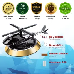 glowmyst ® Solar Car Rotating Helicopter Design Energy Aromatherapy Car Freshener Diffuser image 5
