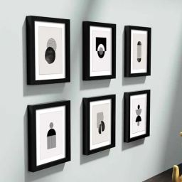 random Black Synthetic Wood Set Of 6 Collage Photo Frames-picture-4
