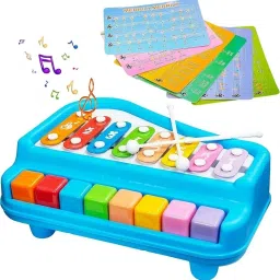2 in 1 Piano Xylophone Toy for Toddlers,8 Multicolored Keyboard Xylophone Piano-28