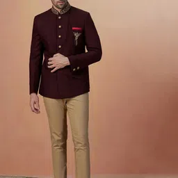 Manyavar Men Traditional Indo-Western Sherwani Set-image-52