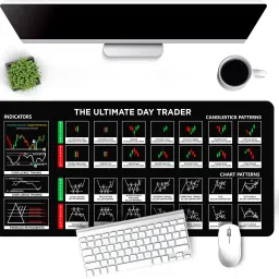 CLICKEDIN Anti-Slip Desk Pad/Mouse Pad large For Desktop Stock Market Smooth Cloth Deskpad Mousepad-28
