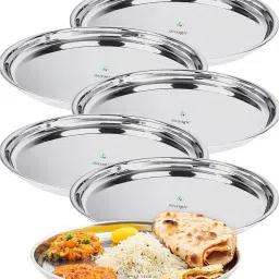 Stainless Steel Dinner Plate Set Of 6 Dinner Plate-image-25