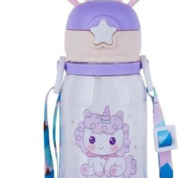 Deer Horn Multi Design Cute Mix Cartoon school Bottle for Kids with Strap 600 ml Water Bottle-picture-9