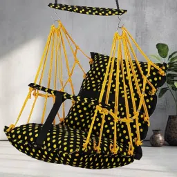 Cotton Baby Swing 1-6 Year Folding & Washable With Safety Belt baby chair Swings Swings-image-19