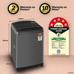 lg 10 kg 5 Star, AI Direct Drive Technology, Steam, 6 Motion Direct Drive, Jet Spray+, Wi-Fi Enabled, Turbowash Fully Automatic Top Load with In-built Heater Black, Grey image 5