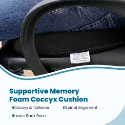 sleepsia Memory Foam Coccyx Seat Memory Foam Orthopaedic Pillow Pack of 1 image 3