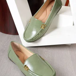 SCENTRA Women Round Toe Comfort Insole Loafers-image-100