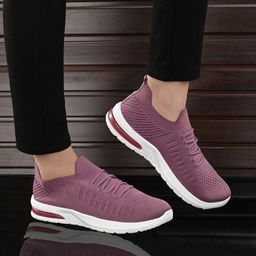 Layasa Women Round Toe Comfort Insole Mesh Slip-On Sneakers-47