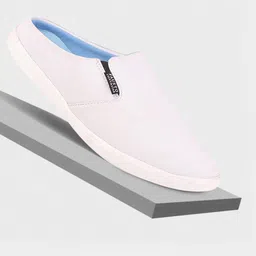 FAUSTO Women Textured Lightweight Comfort Insole Contrast Sole Mule Sneakers-16