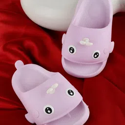 PASSION PETALS Kids Shark Style Embossed Lightweight Sliders-image-91